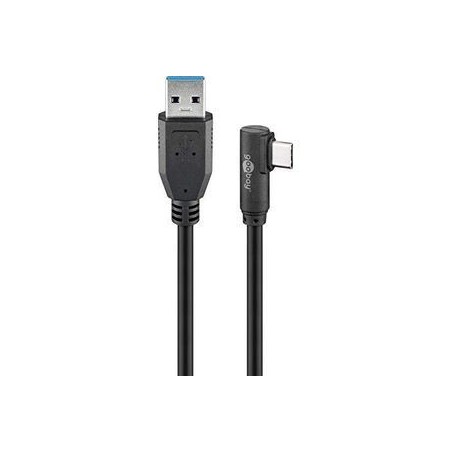 Goobay USB 3.0 Type-C Cable 50cm - Fast, Reliable, and Sleek Black Design - Perfect for All Your Devices!